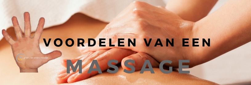 de vijf voordelen van een massage