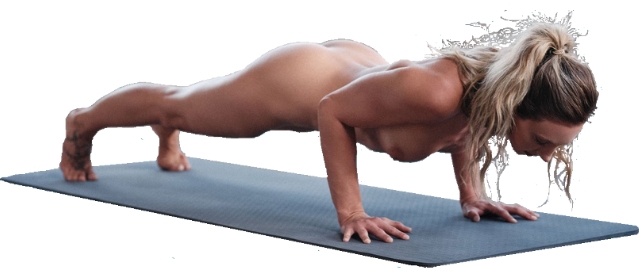 plank oefening of Chaturanga asana